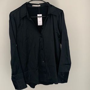 New Abercrombie and Fitch women's black button down-up -Classic